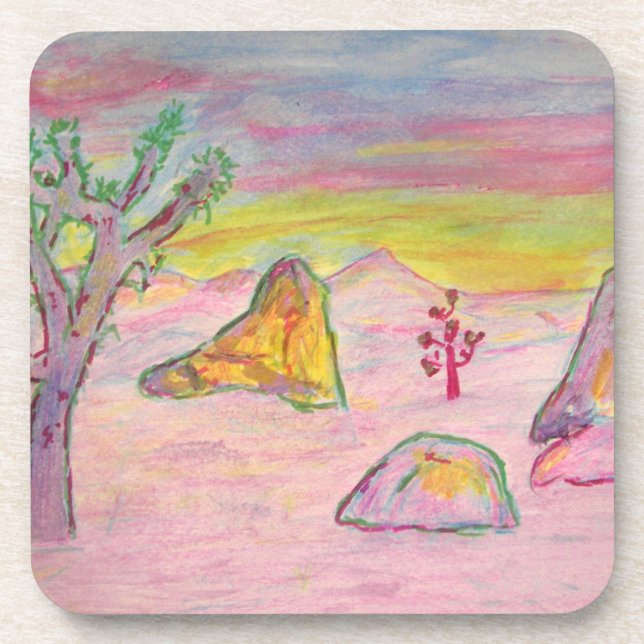 Joshua Tree Sunset Getränkeuntersetzer (Vorderseite)