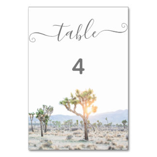 Joshua Tree Wedding Tischnummer