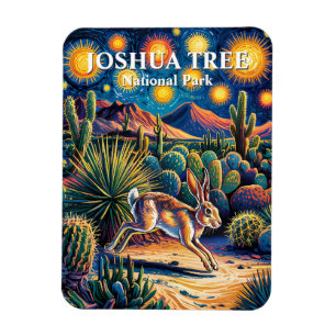 Joshua Tree Wüsten-Wildlife Jackrabbit Farbige Magnet