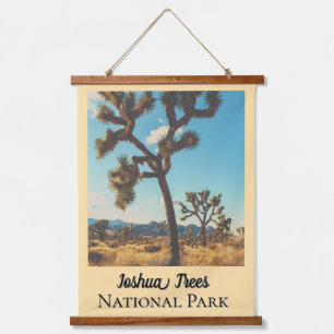 Joshua Trees Nationalpark Wandteppich Mit Holzrahmen