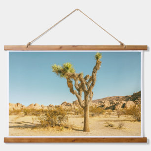 Joshua Trees Nationalparklandschaft Wandteppich Mit Holzrahmen