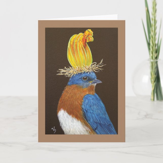 Josiah, la carte de voeux pour oiseaux bleus (Devant)