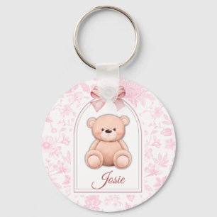 Josie   Benutzerdefiniertes rosa Teddy-Bär-Kinderz Schlüsselanhänger