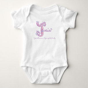 Josie Girls nennen pastellfarbene lila Brauchtum Baby Strampler