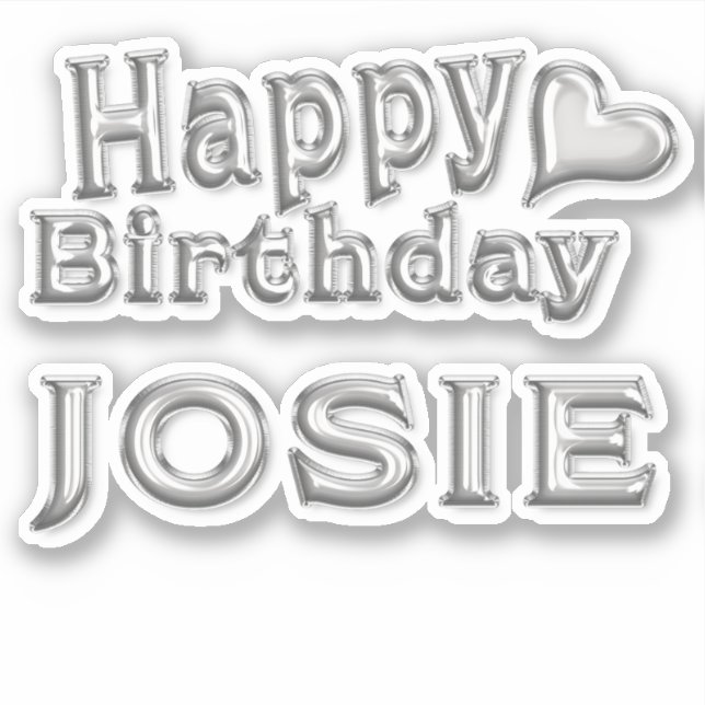Josie Happy Birthday Autocollants (Devant)