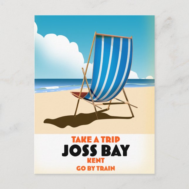 Joss Bay Kent Vintages Reiseplakat. Postkarte (Vorderseite)