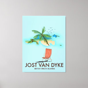 Jost van Dyke Britische Jungferninseln. Leinwanddruck