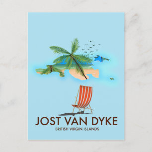 Jost van Dyke Britische Jungferninseln. Postkarte