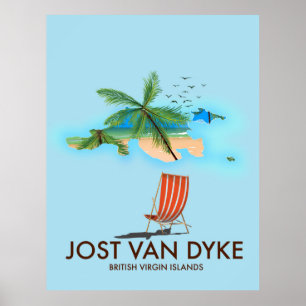 jost van dyke Britische Jungfrau Islands. Poster