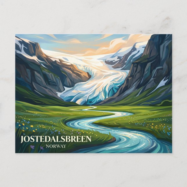 Jostedalsbreen Nationalpark Norwegen Postkarte (Vorderseite)