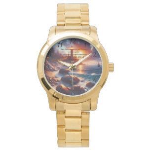 Josua 1,9: Christlicher Glaube Gebet Armbanduhr
