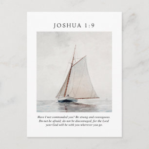Josua 1:9 Sei stark und mutig Postkarte