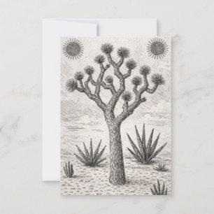 Josua-Baum-Skizze Wüsten-Skizzenkunst Save The Date