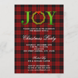 JOTartan Weihnachten Party Einladung