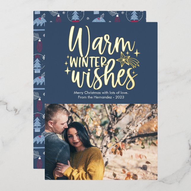 Jote Chauds Wires d'hiver Photo Foil Carte de vaca (Recto/Verso)