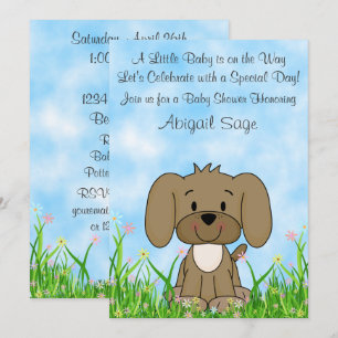 Jote Chien Chien et Fleurs Brown Invitation Baby s