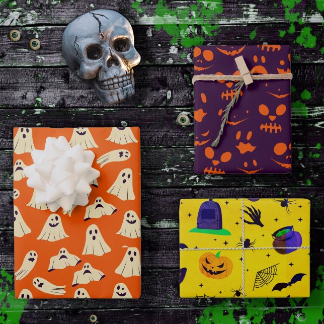 Jote Éffrayante feuille papier d'Halloween trio (Créateur téléchargé)