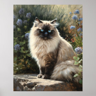 Jote Himalayan Cat Art Imprimer Poster