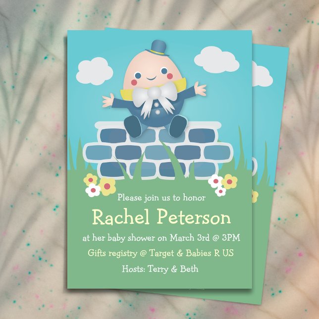 Jote Humpty Dumpty Baby shower Invitation (Cute Humpty Dumpty Baby Shower Invitation
)