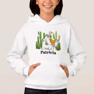 Jote llama filles ajouter nom sweat - shirt à capu