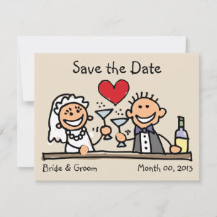 Jote Mariée et Groom Enregistrer les cartes de dat