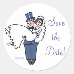 Jote Mariée & Groom Enregistrer Les Stickers Date