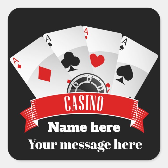 Jote partie casino ajouter nom message autocollant (Devant)