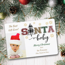 Jote Père Noël Baby Photo Faire-part Noël