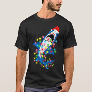 Jote Père Noël Shark Lights Noël Homme T-shirt