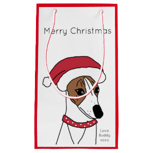 Jote Père Noël Whippet Joyeux cadeau de Noël sac