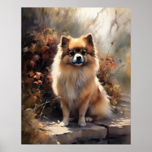 Jote Pomeranian Dog Art Imprimer Poster