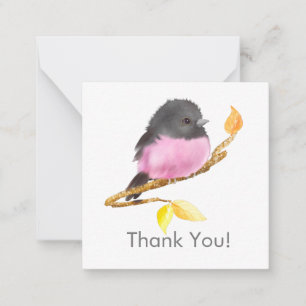 Jote Rose Robin Bird Merci Carte de note
