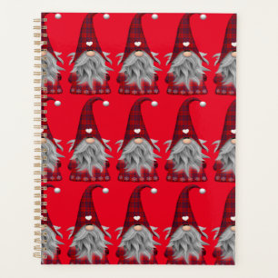 Jote Rouge Buffalo Plaid Gnome de Noël