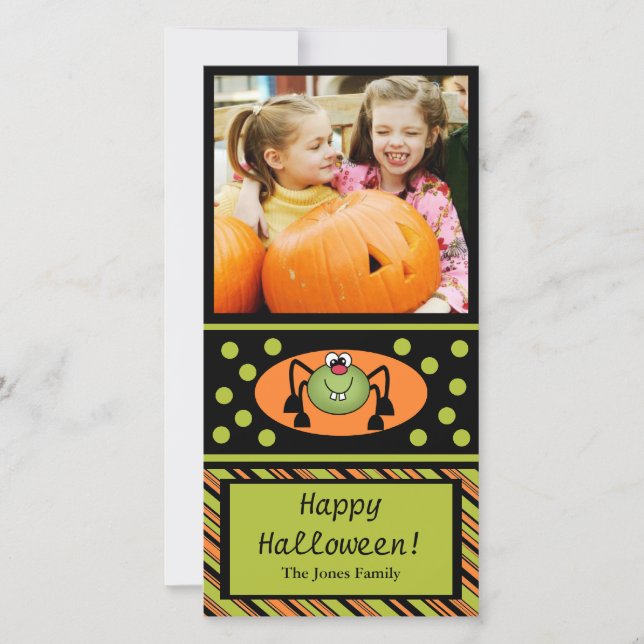 Jote Spider Halloween Enfants Carte photo (Devant)
