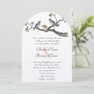 Jote Vintage Eastern Bluebirds Invitations de mari