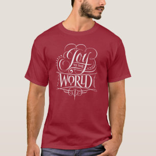 Joto the World Chalk Calligrafy Weihnachten Rot T-Shirt