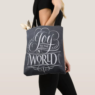 Joto the World Christmas Chalkboard Lettering Tasche