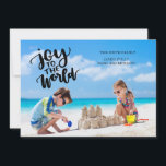 Joto the World Christmas Foto Card Feiertagskarte<br><div class="desc">"Joy to the World" Weihnachts-Foto Grußkarte.</div>