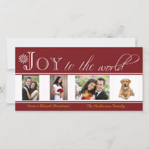Joto the World Christmas Foto Card Feiertagskarte