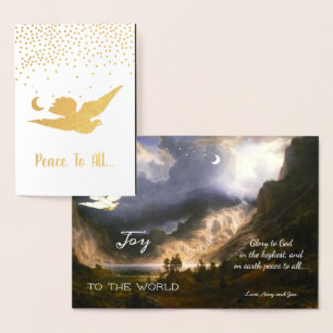Joto the World Christmas Holiday Real Gold Folienkarte