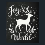 Joto the World Christmas Rentier Chalkboard Poster<br><div class="desc">Fügen Sie Ihrer Zuhause eine Touch feierlichen Beifall mit diesem wunderschönen Rentierposter "Joy to the World" zu. Mit einem eleganten Weißen Rentier und handgezeichnet Typografie erinnert dieses Design an die Wärme und Freude der Weihnachtszeit. Ideal für Ihr Wohnzimmer, den Eingang, oder als nachdenkliches Urlaubsgeschenk. Feiern Sie mit dieser charmanten und...</div>