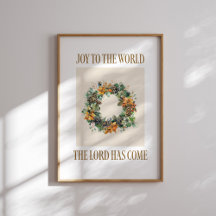 Joto the World Christmas Wreath Poster