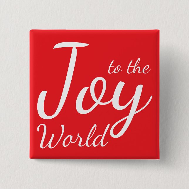 Joto the World Phrase Red Holiday Button (Vorderseite)