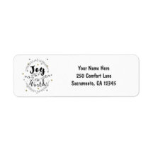 Joto the World Rustic Silver Gold Holiday Card