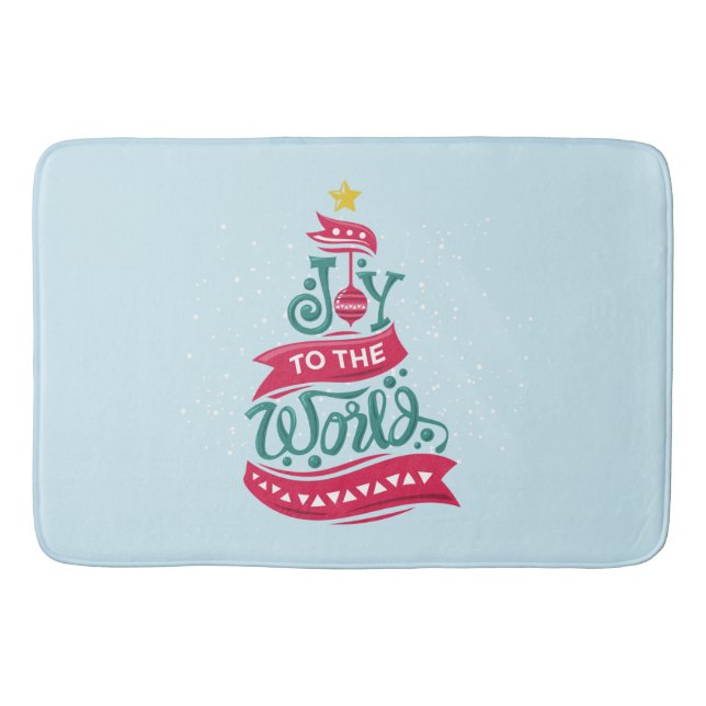 Joto the World Weihnachtsziffer Typografie Badematte (Vorderseite)