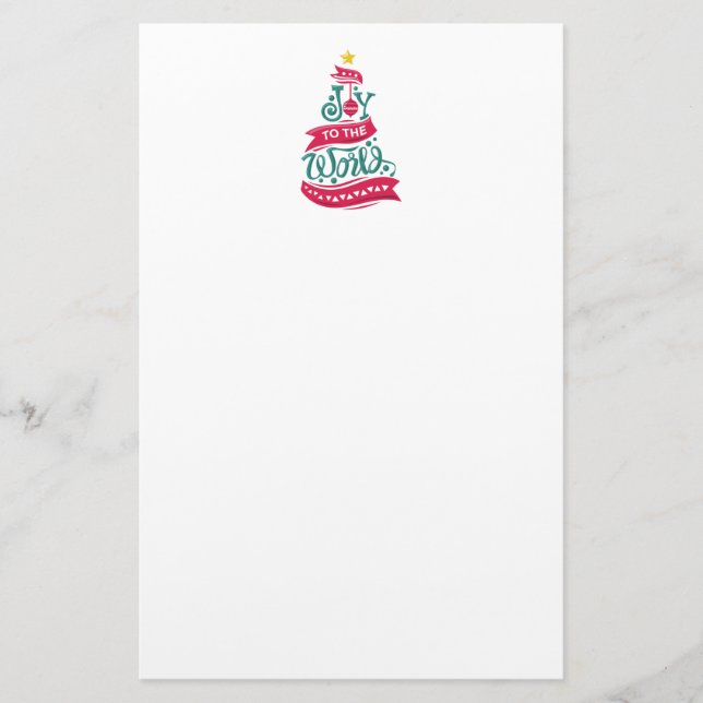 Joto the World Weihnachtsziffer Typografie Briefpapier (Vorderseite)