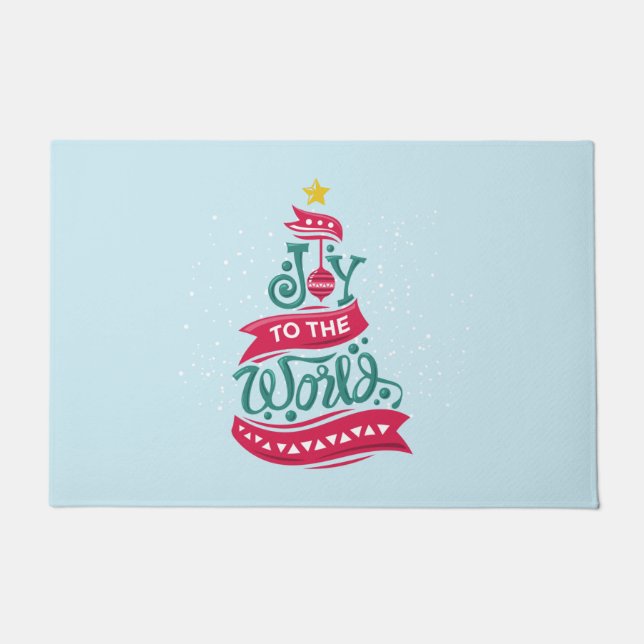 Joto the World Weihnachtsziffer Typografie Fußmatte (Vorderseite)