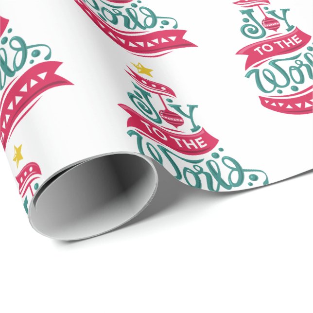 Joto the World Weihnachtsziffer Typografie Geschenkpapier (Rolleneckpunkt)