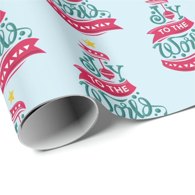 Joto the World Weihnachtsziffer Typografie Geschenkpapier (Rolleneckpunkt)