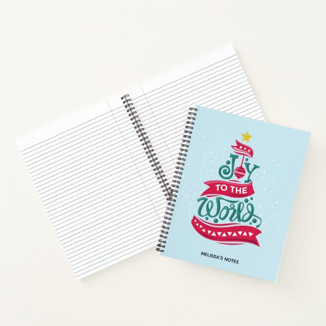 Joto the World Weihnachtsziffer Typografie Notizbuch (Innenseite)